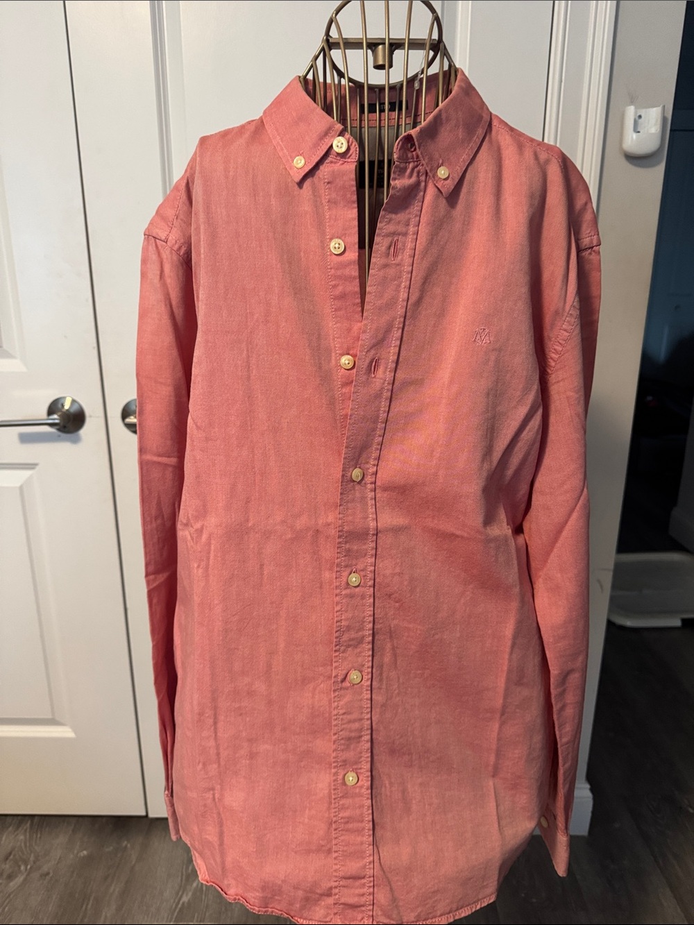 Mavi Men's Button-Down Shirt in Coral